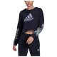 Adidas Γυναικεία μακρυμάνικη μπλούζα x FARM Rio Print Loose Cropped Fleece Logo Sweatshirt